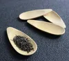 2021 cucchiaino da tè in legno naturale 10,2 cm mini cucchiaio ovale a forma piatta cucchiaio da tè in bambù cucchiai da cucina accessori per il tè