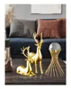 Hushållens dekorativa föremål Crystal Ball Golden Elk Ornaments Figurines Vardagsrum Porch TV Bord Vin Skåp Inredning