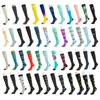 Chaussettes pour hommes personnalisées colorées 20-30mmhg voyage sport genou haute course cyclisme compression femmes