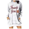 Robes décontractées de base Robes décontractées 3xl Thanksgiving Day femmes automne lettre imprimée à manches longues robe d'été sexy robe de grande taille robe robe