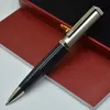 Limited edition Santos-Dumont Ballpoint Pen High quality Silver Black Metal Ball pens Writing Smooth office school supplies