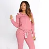 Kit de esportes Mulheres Tracksuits Sportswear Sexy Movimento Menino Casaco Calças Impresso Letras Duas Peças Set Roupas Andar Yoga Home Street Girls Long mangas