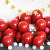 100 pçs balão vermelho rubi novo metal brilhante pérola látex balões cromo metálico cores balões de ar festa de casamento Decoration271z