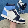 Hög 1 1S basketskor Män kvinnor Twist Bred Toe Black Green Game Royal UNC Patent Court Purple Shattered Fragment Banned Sports