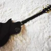 6 Strings Czarna gitara elektryczna z podmokiem z drzewa różanego, przetworniki EMG, wiązanie abalone