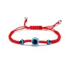 Handwoven charmarmband Lucky Red String Blue Turkish Evil Eye Pendent Armband Smycken för kvinnor grossist