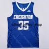 2020新しいCreighton Bluejays Basketball Jersey Ncaa College 35小さな青すべてステッチと刺繍の男性の若者サイズ