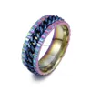 Stainless Steel Gear Spin Chain Ring Rotate Ring Band Rings Wedding Rings Men Women Fashion Jewelry Will and Sandy