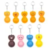 Ny Fidget Toy Keychain Emoticon Pack Enkel Dimple Key Pendant Anti-stress för barn