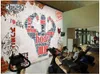 カスタム写真の壁紙3Dジムの壁紙の壁紙レトロノスタルジックレンガの壁スポーツランニングフィットネスクラブ画像壁背景壁紙の装飾