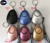 6 kleuren Persoonlijke alarm 130db LED-licht sleutelhanger alarm zelfverdediging alarm meisje vrouwen kinderen oude mensen veiligheid