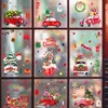 Buon Natale Adorabile Babbo Natale Windows Glass Sticker Festival Decorazione domestica Adesivi statici personalizzati per finestre di Natale