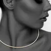 Simple collier cristal tour de cou mode luxe bijoux pour femmes brillant 1 rangée ronde col ouvert strass collier tour de cou J0312