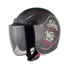 VCOROS Evrensel Düz 3 Yapış Motosiklet Kabarcık Visor Vintage Kask Scooter Retro Lens Kalkan Gözlük