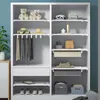 Adjustable Closet Organizer Storage Shelf Wall Mounted Kitchen Rack Space Saving Wardrobe Decorative Shelves Cabinet Holders 520 S2