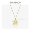 ENFASHION Cute Crystal Star Moon Pendant Choker Donna Collana in acciaio inossidabile color oro Fashion Femme Jewelry P3062