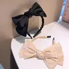 Hair Accessories Retro Small Fragrant Wind Silk Big Bow Three-layer Fairy Wrinkled Twist Braid Hairpin Headband Jewelry