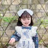 Style coréen printemps filles robe florale + chemisier en dentelle blanche robes de princesse fille vêtements E8022 210610