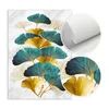 Golden Ginkgo folha pintura abstrata canvas impressão nórdic cartaz de parede de parede para sala de estar moderno entrada de imagem decoração