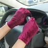 Gants de sport femme pour hiver chaud conduite velours femme épaissir mode couleur unie bijoux 2021 doux doigt cadeau