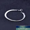 Wholesale low price Stainless steel silver color flat snake chain bracelet 6MM X20CM Fashion unisex jewelry Christmas gift Factory price expert design Quality