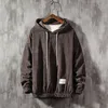 SingleRoad Oversized Mens Hoodies Men Solid Sweatshirt Hip Hop Japanese Streetwear Harajuku Coffee Hoodie Men Sweatshirts 201126