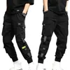 Elastic Waist Cargo Pants Men's Summer Thin Nine Points Tie Feet Trousers Loose Harem Pants Youth Trendy Casual Drawstring Pants Y0927