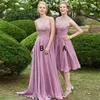 dusty rose chiffon dresses