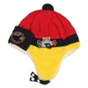 Caps Hats Boys Inverno Capéu de boné quente Feeanie Pilot Crochet Earflap FLAP CASUAL Moda fofa Coroa colorida de Cartoon