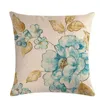 Coussin décoratif oreiller lin bleu rouge fleurs canapé décoratif housse de coussin taie d'oreiller 45x45 jeter décor à la maison taie d'oreiller 2063280