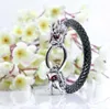 Bangle Fashion Domineering Design Leather Weaving Chinese Dragon Bracelet Men's Rock Party Locomotive Jewelry