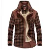 Winter Jacket Men Thicken Warm Fleece Jackets Coats Pure Cotton Plaid Jacket Military Clothes Men Chaquetas Hombre Size M-3XL 210927