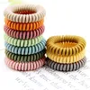 High Quality Telephone Wire Cord Gum Hair Tie Girls Elastic Hair Band Ring Rope Candy Color Bracelet Kids Adult Hair Accessories4336526