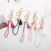 Personality Geometric Key Chain Porte Clef Keyring Friends Keychain With Tassel Llavero Jewelry Gift Charm Accessory