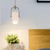 Nordic Bucket Pendant Lampor Smoky Grå och krämig Vit Lampskärmsljus för matsal Bedroom Bedside Light Luxury Chandelier