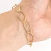 Шармовые браслеты золотой цвет/серебряный цвет из нержавеющей стали подвесной браслет для женщин Long Oval gate Vintage Style Ювелирные изделия