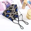 Leopar Sequins Maskeleri Moda Glitter Tasarımcı Maske Ile Filtre Cep Ayarlanabilir Kulak Döngüler Nefes Kumaş Ağız Kapak