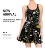 Realfine Summer Dress TLY1147 Fashion Sleeveless Flowers Printing Casual Dresses For Women Size S-XL