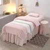 Sängkläder sätter hög kvalitet anpassad logotyp 4-6PCs Skönhetssalong Massage Spa Använd sängkläder Duvet Cover Bed kjolduk