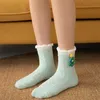 Damen Socken Set Baumwolle Violette Serie Süße Hohe Qualität Harajuku Kawaii Lolita Mädchen Niedlich Hübsches Geschenk Rüschen Socken 211204