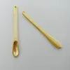 Zinc Alloy Gold Spoon Spice Powder Shovel Household Smoking Accessories Snuff Snorter Sniffer Portable Cream Spoons