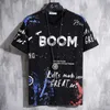 Hommes T-shirt Hip Hop Boom Imprimé Summer O-Cou Mâle Casual Tshirt Oversize Rock Hip-Hop Style Plus Taille 3XL 210707