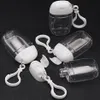 30ML Hand Sanitizer Bottle With Key Ring Hook Clear Transparent Plastic Refillable Containers Travel Bottles Wholea23a074026296