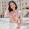 fall plus size women's S-4XL professional office female shirt Casual ruffled long-sleeved ladies bottoming top 210527