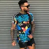3D Print Fashion Men T-Shirt Short Sleeve Slim Fitness T-shirts Male Gym Tees Tops Summer O-Neck Casual Tee Shirts For Men