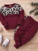 Sudadera con estampado de leopardo y pantalones de chándal para bebé niña SHE