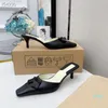 Luxury Brand Designer Trend Stiletto Sandaler Tofflor Retro Tassel Högklackat Hög Slippor Klassisk Kvinnor Skor Storlek 35-41