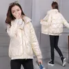 Piumino da donna Parka Inverno 2022 Giacca imbottita usa e getta con viso luminoso corto imbottito in cotone allentato coreano piccolo