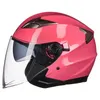 Мотоциклетные шлемы черный красный шлем Открытое лицо мотоцикл Байкер езда двойной объектив скутер Motocross Moto Crash CACCO
