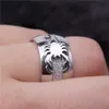 Обручальные кольца 10 мм Rhodium Punk Scorpion Ring Vintage Dull Polise для мужчин Женщины 316L из нержавеющей стали Charms JR2197